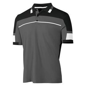 Island Green Mens Colour Block Polo Shirt / Charcoal/Black
